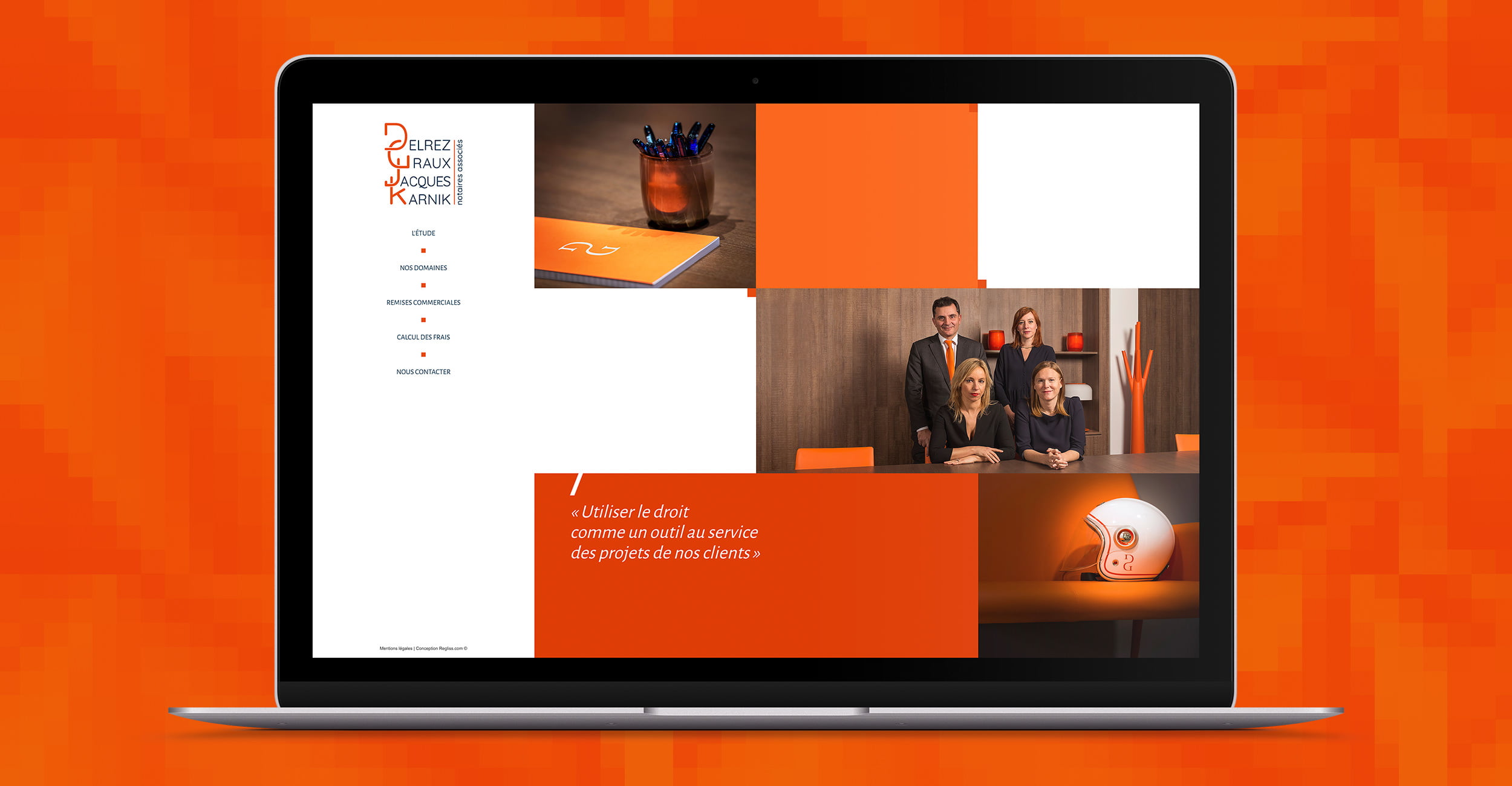 Delrez-Graux-Jacques-Karnil, notaires associés - Création du site internet et réalisation des photographies