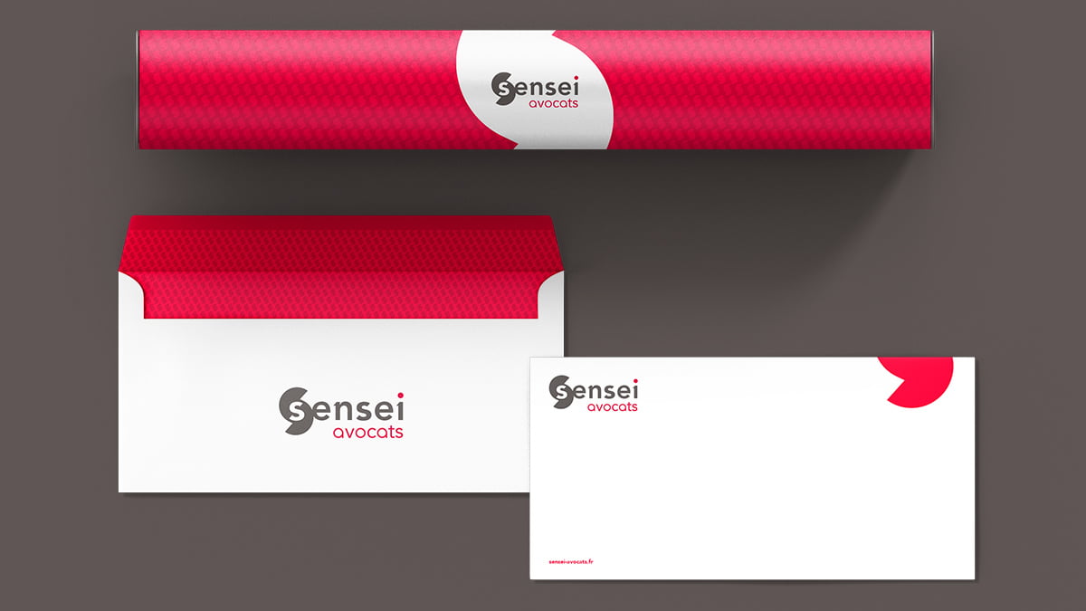 Sensei avocats - Création de la papeterie