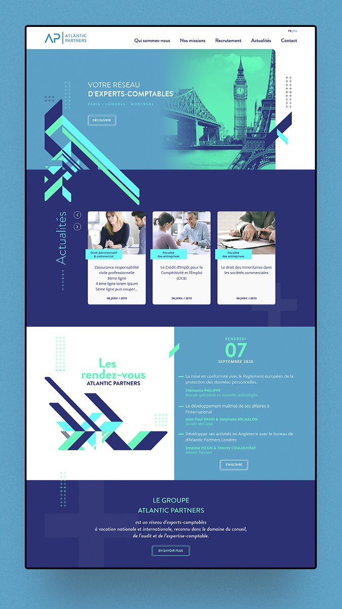 Atlantic Partners, Experts-Comptables - Création du site internet