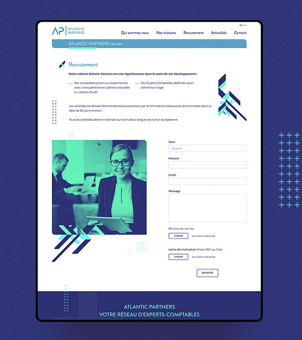 Atlantic Partners, Experts-Comptables - Création du site internet