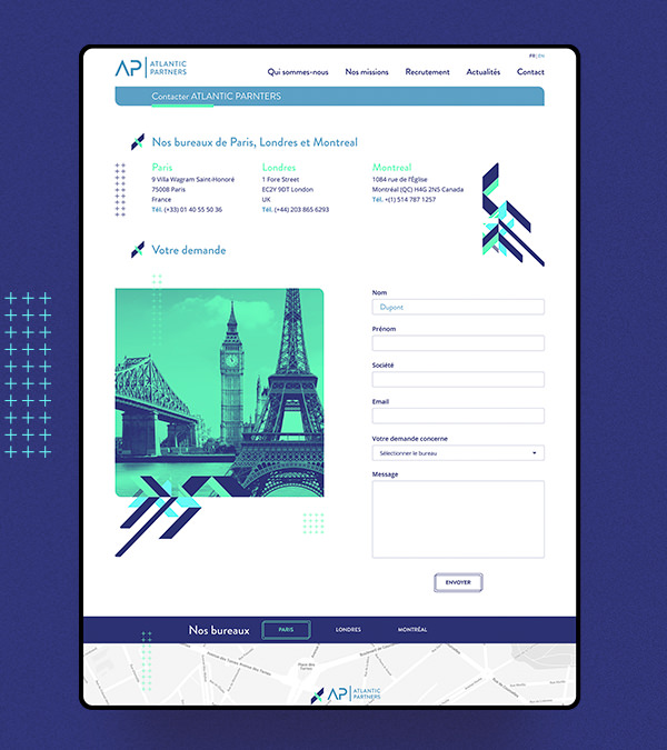 Atlantic Partners, Experts-Comptables - Création du site internet