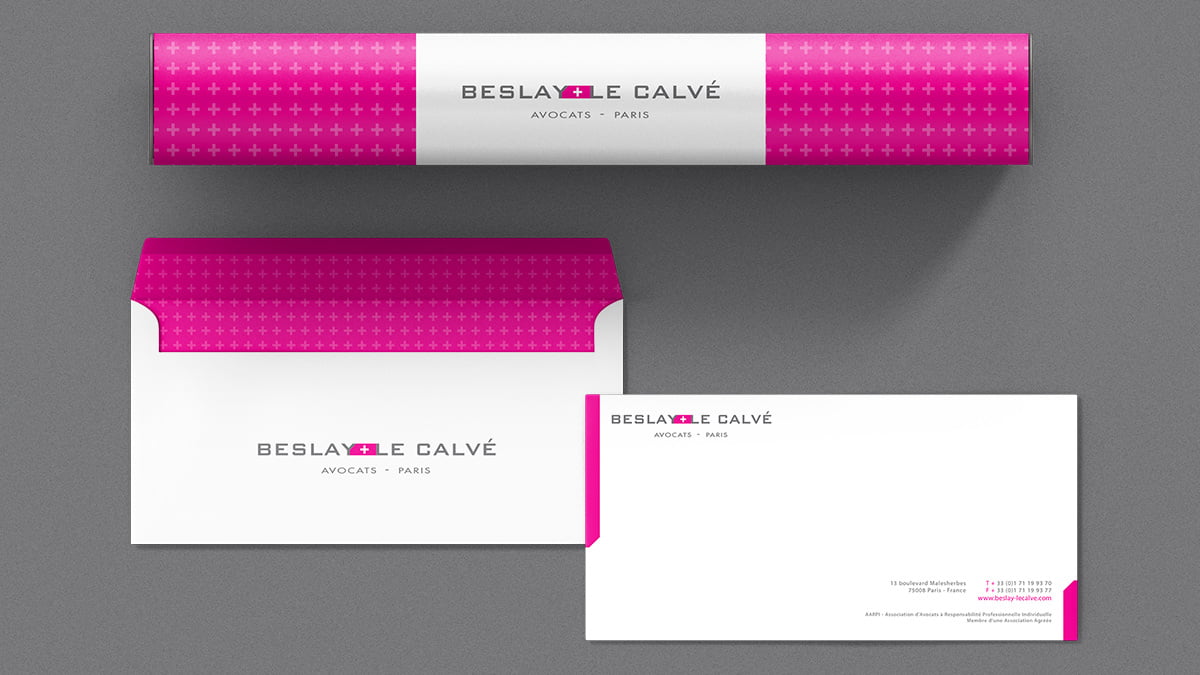 Beslay + Le Calvé avocats - Création du logotype et de la papeterie