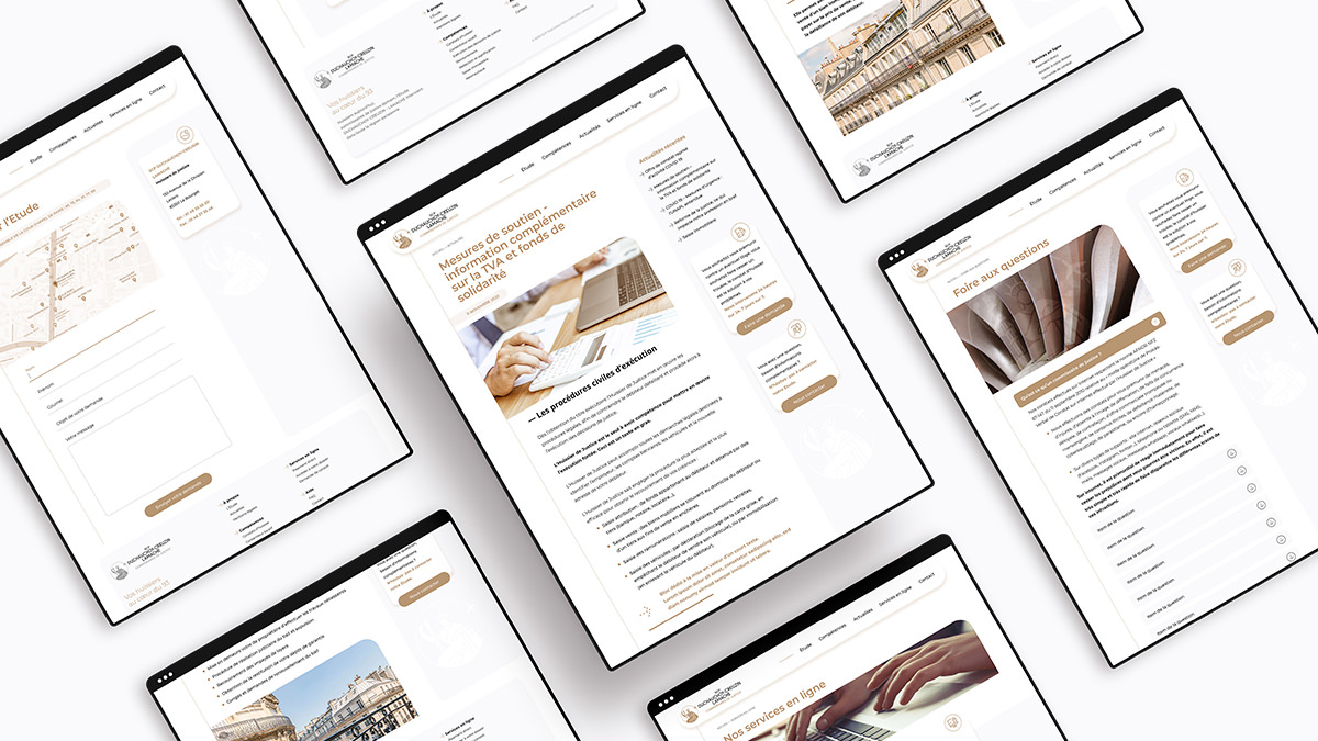 Duchauchoy-Creuzin Lamache, commissaires de justice - Design du site internet