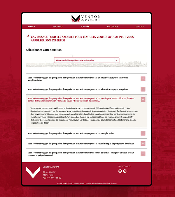 Venton Avocat, spécialiste du droit du travail - Page F.A.Q